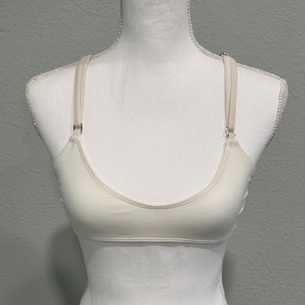 Pakaloha Cream Scoop Bikini Bralette with Adjustable Straps